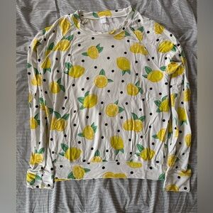 Stripe & Stare Lemon Print Lounge Set - size large